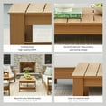 thumbnail image 3 of Better Homes & Gardens Ezra Outdoor HDPE Coffee Table, Teak, 3 of 9