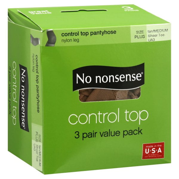 No nonsense No Nonsense Control Top Nylon Leg Pantyhose, Tan/Medium