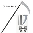 thumbnail image 4 of WIBACKER Halloween Glow In The Dark Grim Reaper Costume for Kids, Cosplay Robe with Scary Scythe for Boys Girls, 5-12 Years, 4 of 9