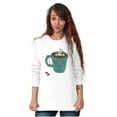 thumbnail image 3 of Need More Coffee Cute Funny Caturday Women's Long Sleeve T Shirt Brisco Brands X, 3 of 6