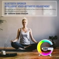 thumbnail image 3 of LAICAIW Wireless Charger Atmosphere Lamp | G Shape Light Up Wireless Speaker-Color Changing Timer Alarm Clock Charger Stand Bedside Table Light LED Music Lamp Speaker for Desk, 3 of 7