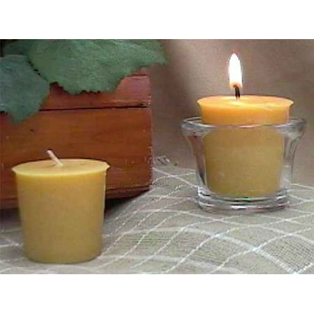 Beeswax Votives: 4 Pack, 100% Pure Beeswax: Scented by honey, colored by pollen. By Beeswax