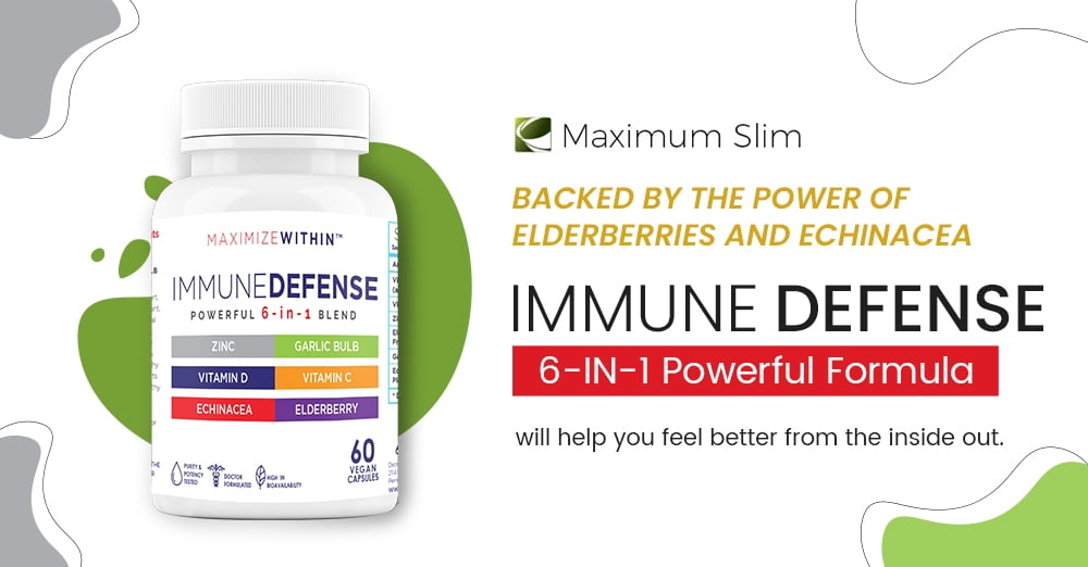 Maximize Within 6-in-1 Immune Defense with Zinc, Vitamin C, Elderberry, Vitamin D, Echinacea, & Garlic, 60 Count