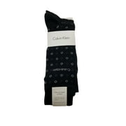 Calvin Klein Men's 3 Pair Mid Calf Mercerized Cotton Socks, Black 7-12