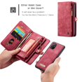 thumbnail image 2 of Dteck Wallet Case For Samsung Galaxy A51 4G, Heavy Duty Zipper Purse 2 in 1 Premium Leather Folio Magnetic Wallet Credit Card Slot Shock Protection Removable Phone Carrying Cover, Red, 2 of 8
