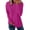 Rose Red, variant on Fantaslook Textured Tops for Women Crew Neck Long Sleeve Shirts Fall Blouses Casual Basic Tee