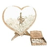 3D Wedding Guest Book Wooden Hearts Drop Box Visitors Sign Book 60 Hearts