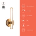 thumbnail image 3 of Alora Lighting Wv509012-Unv Elsie 2 Light 12" Tall Led Bathroom Sconce - Gold, 3 of 7