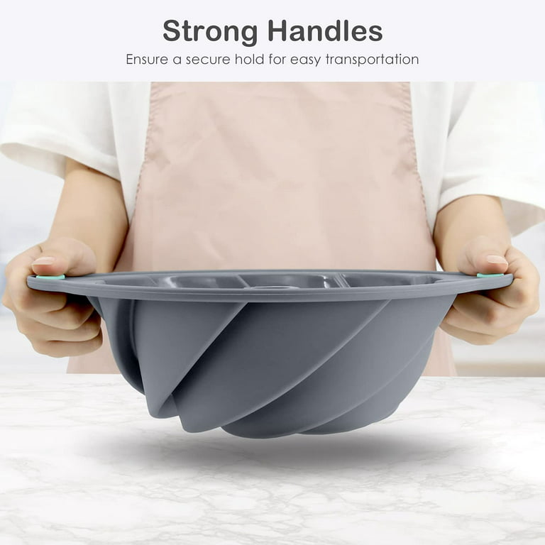 Large Spiral Shape Silicone Bundt Cake Pan 6 inch Bread Bakeware Mold Baking  Tools Cyclone Shape