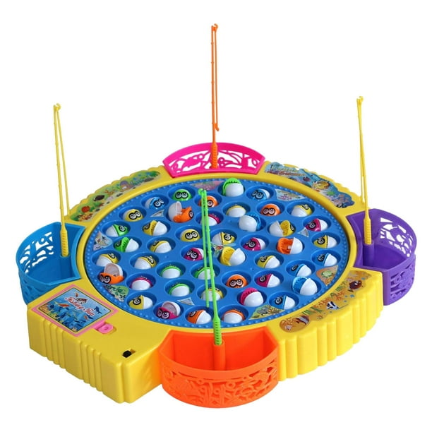 Bunblic Novelty Rotating Fishing Game Fine Motor Skill Kids Fishing Toy, Board Game For 3-5 Years Old Early Learning Toy Preschool 45 Fishes Other