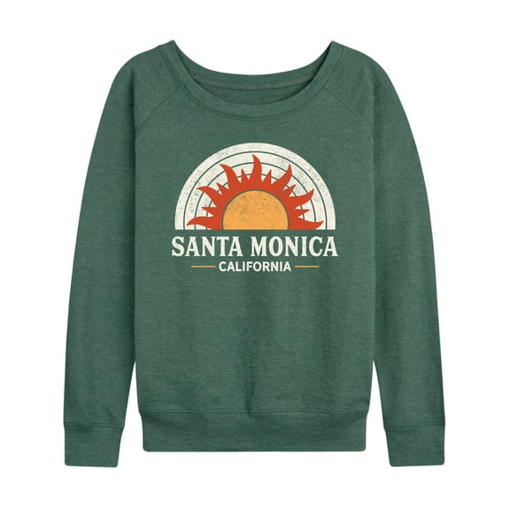 Instant Message - Santa Monica Caluifornia - Sunset - Women's Lightweight French Terry Long Sleeve Shirt