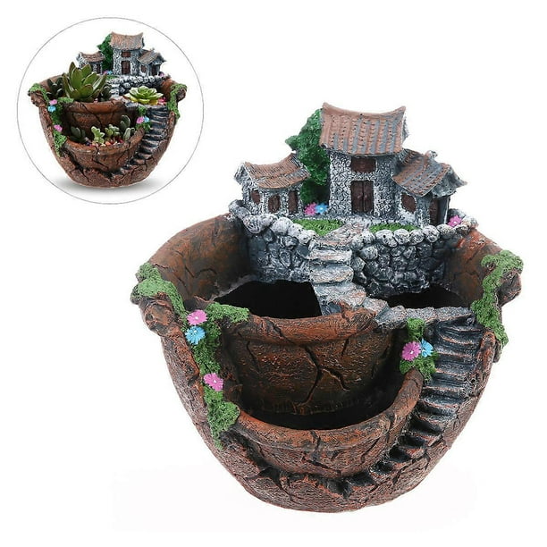 Faux Plants Indoor Flower Pots Indoor Plants Artificial Air Plants Desk Planter Pots Indoor Plants DIY Bonsai Pot