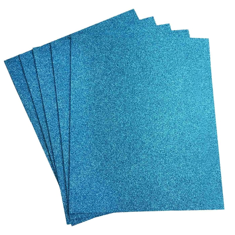 10 Pack 12"X 10" DIY Craft Foam Sheets Turquoise Ultra Fine Glitter