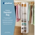 thumbnail image 4 of Whitmor Vinyl Crystal Clear Zippered Hanging Sweater Bag - White - 10.5" x 10.0" x 52.0", 4 of 7