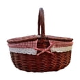 thumbnail image 2 of Cesta de picnic, cesta de almacenamiento, cesta para servir, cesta de playa, rural, con forro lavable, cesta de almacenamiento de mimbre portátil para 35x25x16cm, 2 of 8