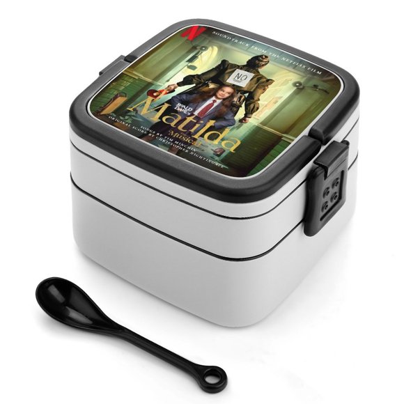 Matilda Fiambrera de Doble Capa, Contenedor de Almuerzo Portátil Apilable, Almacenamiento de Alimentos Hermético a Prueba de Fugas, 1000ml