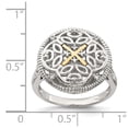 thumbnail image 4 of Sterling Silver Gold Diamond Vintage Ring, 4 of 5
