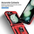 thumbnail image 6 of ChicShell Magnetic Case For Samsung Galaxy Z Flip 6,[Military Grade Drop Tested][Built in Kickstand] Slim Phone Case For Samsung Galaxy Z Flip 6, Red+Black, 6 of 9