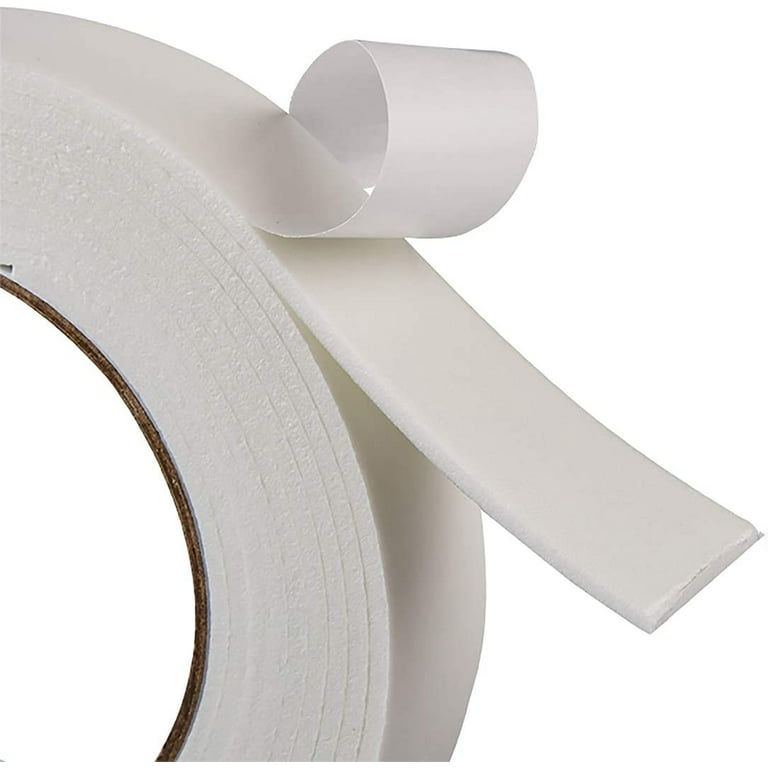 5pieces Double Sided White PE Foam Tape-Outdoor and Indoor Heavy Duty  Strong Weatherproof Adhesive Tape for Decorative and Trim