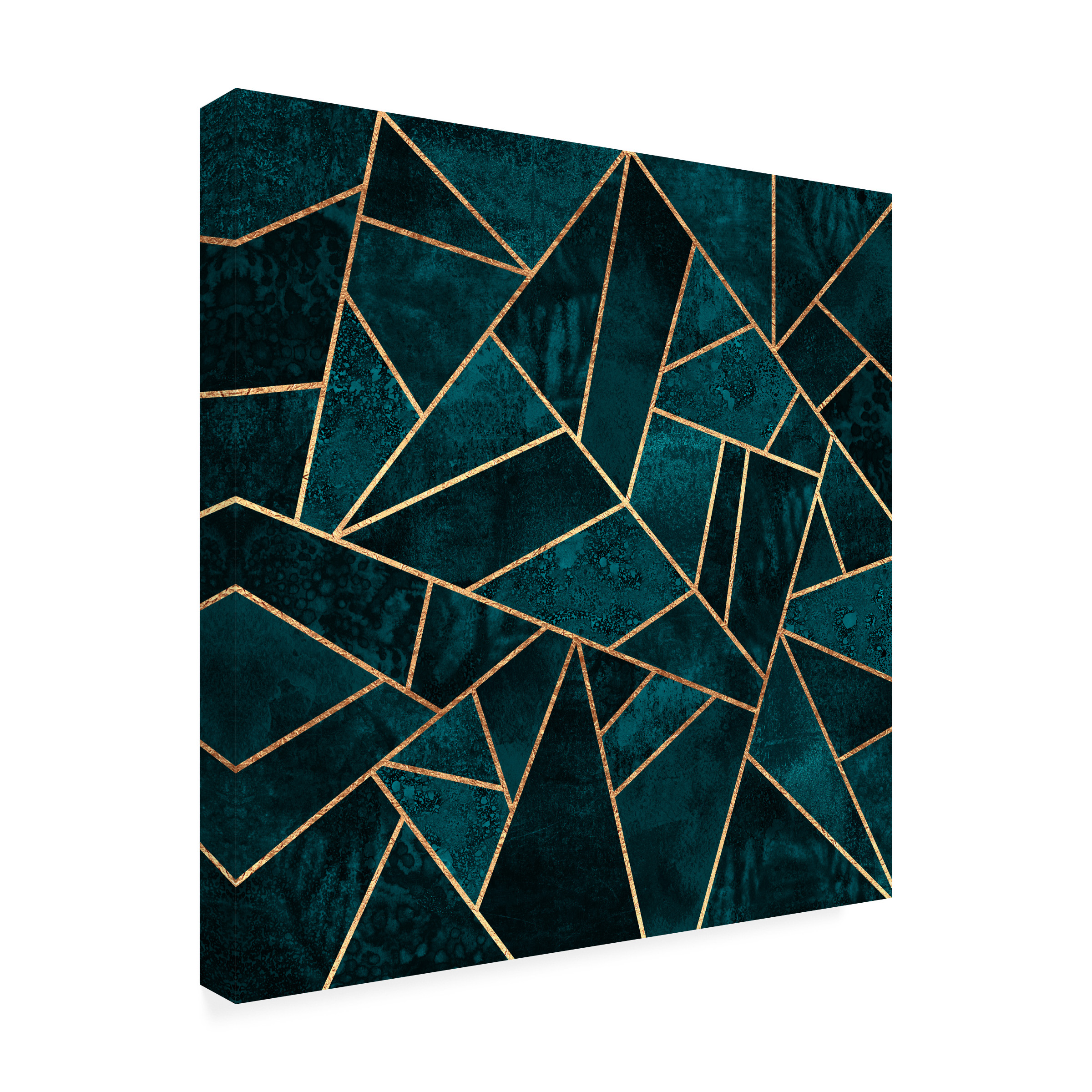 Trademark Fine Art Elisabeth Fredriksson  Deep Teal Stone Canvas Wall Art