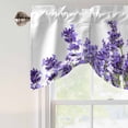 thumbnail image 5 of Tie Up Valances for Windows, Spring Purple Lavender Adjustable Valance Curtains Window Treatment for Living Room, Pastoral Botanical Floral Botanical Rod Pocket Kitchen Curtains & Drapes 60x18 Inch, 5 of 9