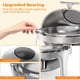 thumbnail image 2 of 6.3-quart round roll-top chafing dish buffet set con glass window, ideal para para party, wedding, banquet, y graduation event (silver), 2 of 8