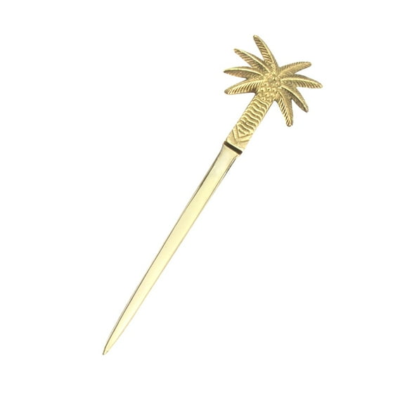 New Coconut/Date Palm Tree Letter Opener Envelope Knife Office Desk Accessory