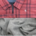 thumbnail image 3 of Men’s Full Zip Plaid Flannel Cotton Blend Lined Long Sleeve Jacket (Cinnimon, XL), 3 of 3