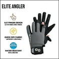 thumbnail image 5 of Glacier Outdoor Elite Angler Black/Gray Split Finger Water-Resistant Vented Fishing Gloves, M, 5 of 10