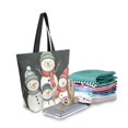 thumbnail image 2 of FORMRS Womens Canvas Tote Bag with Zipper Inner Pocket Shoulder Handbag, Snowman Family, 2 of 7