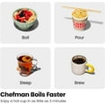 thumbnail image 2 of Chefman Fast Boil 1.7L Electric Glass Kettle w/ Tea Infuser, Removable Lid - Black, 2 of 11