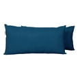 thumbnail image 2 of Vargottam Indoor/Outdoor Polyester Fabric Lumbar Pillow With Insert, All-Weather Waterproof Decorative Throw Pillow for Patio Furniture-Set of 2 - Navy Blue, 2 of 5