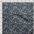 thumbnail image 3 of oneOone Cotton Flex Navy Blue Fabric Leaves & Floral Artistic Sewing Craft Projects Fabric Prints By Yard 40 Inch Wide, 3 of 4