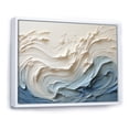 thumbnail image 2 of Designart "Papercut-Style Waves In White And Blue" Coastal Waves Floater Framed Wall Decor, 2 of 5