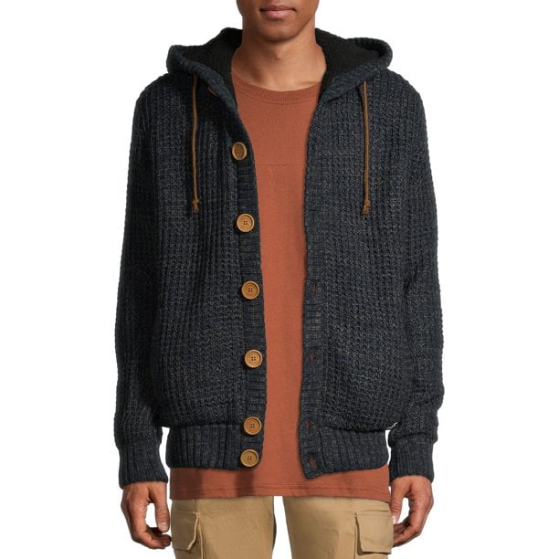 Hooded Knit Sweater, Sizes 