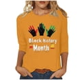 thumbnail image 2 of RKSTN Blouses pour Femmes T-Shirts de Mode pour Femmes Col Rond Décontracté Manches 3/4 T-Shirt Ample Blouses Habillées Décontractées, 2 of 5