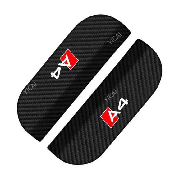 For Audi A4 2pcs Car Rearview Mirror Rain Eyebrow Visor Carbon Fiber Side Car Air Deflector