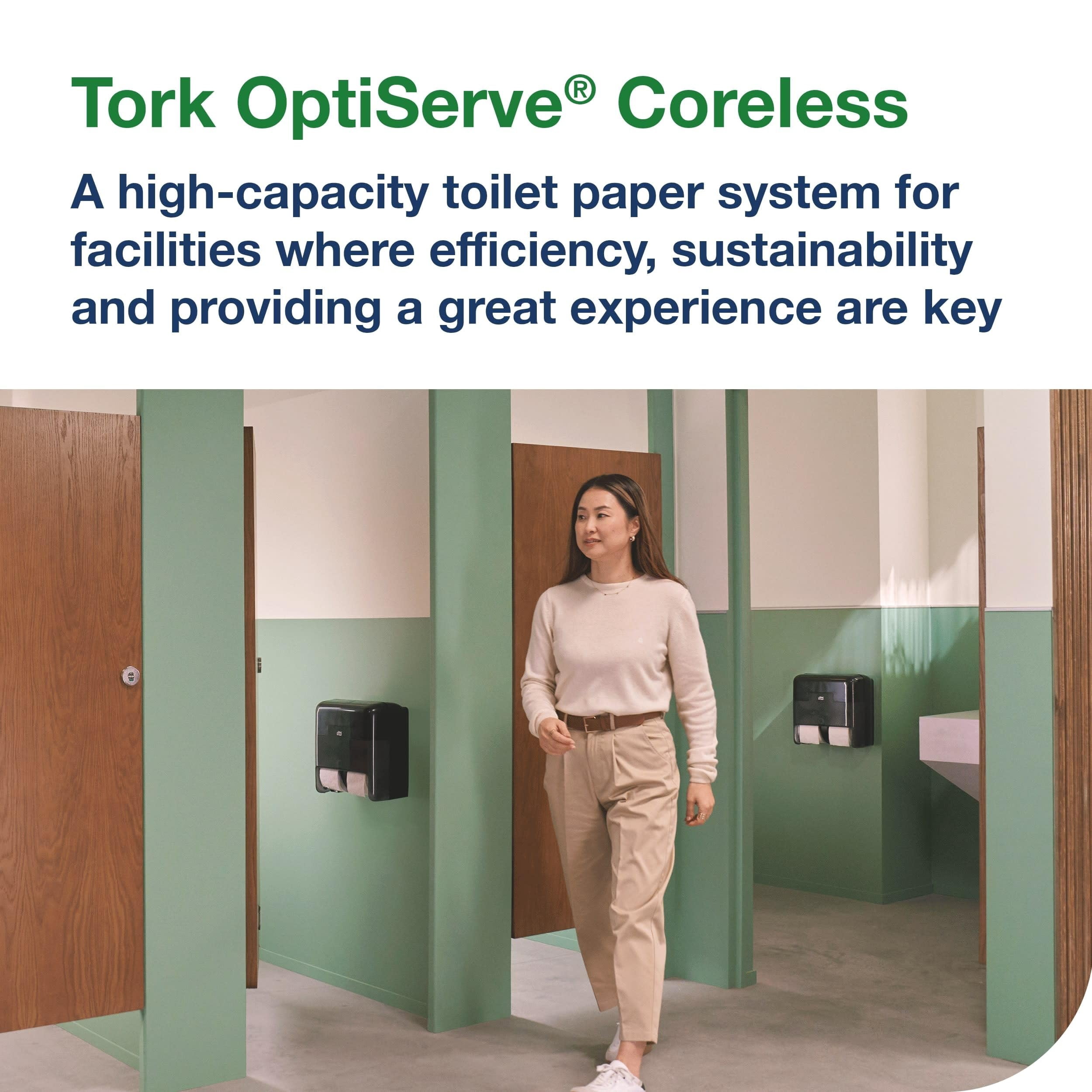 2-Ply OptiServe High-Capacity Coreless Toilet Paper - White (18/Carton)