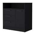 thumbnail image 2 of HomeRoots 534923 Black 3-Drawer Dresser, 2 of 7