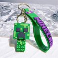 thumbnail image 2 of Modern Anime Cartoon Silicone Keychain Backpack Charm Accessory For Kids And Adults Durable Decorative Taster Glasses Womens Wallets Key Bands Wallet Wrist Strap round Acrylic Blanks Wrist Key Fob Key, 2 of 4