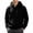 Black, variant on Mens Casual Full Zip Hoodie Long Sleeve Drawstring Hooded Sweatshirt Regular Fit Fleece Pullover Jacket with Pockets Red XL