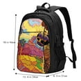 thumbnail image 4 of Yiaed Beautiful African Woman Print Laptop Backpack,Business Travel Durable Laptops Backpack with USB Charging Port,Water Resistant College Computer Bag, 4 of 5