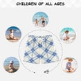 thumbnail image 6 of Blue and White Diagonal Plaids Pattern Boys' Swim Trunks Board Shorts Beach Pants Bathing Bottoms 3T, 6 of 8