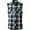 Black, variant on Hat and Beyond Men's Plaid Flannel Pattern Sleeveless Button Shirts