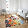 thumbnail image 4 of Welcome Spring Summer Saint Bernard Portrait Flower Blue Sky Indoor Rug St Dog Lover Carpet Living Bed Room Sofa Home Decor - 12001, 4 of 5