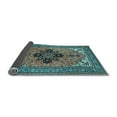 thumbnail image 2 of Ahgly Company Indoor Rectangle Medallion Light Blue Traditional Area Rugs, 2' x 5', 2 of 4
