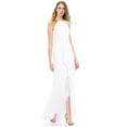 thumbnail image 1 of Calvin Klein Beaded Neck Halter Sleeveless Chiffon Evening Gown Dress, 1 of 2