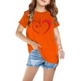 thumbnail image 1 of RXIRUCGD T-shirt Imprimé Halloween pour Enfants Garçons Filles Mode Mignon Col Rond Manches Courtes (Orange, Taille : 3 Ans), 1 of 4