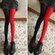 thumbnail image 3 of Two-Toned Long Tights High Waist Elastic Footed Leggings Cosplay Party Costumes, 3 of 5