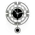 thumbnail image 3 of Black Pendulum Wall Clock Large Quartz Mute Hanging Traditional Vintage Watch US, 3 of 11